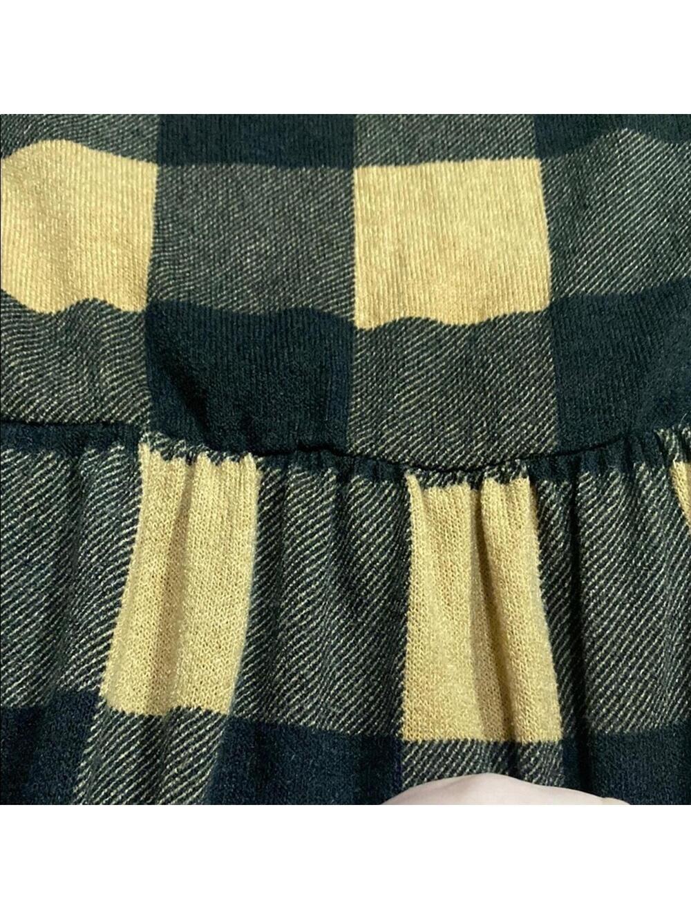 Gilli Black and Tan Plaid Long Sleeve Dress - Picture 4 of 15